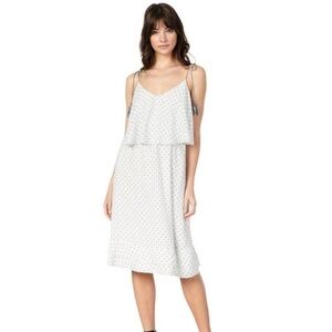 NWT Cupcakes and Cashmere Women's‎ Latana White Black Polka dot Dress Chiffon